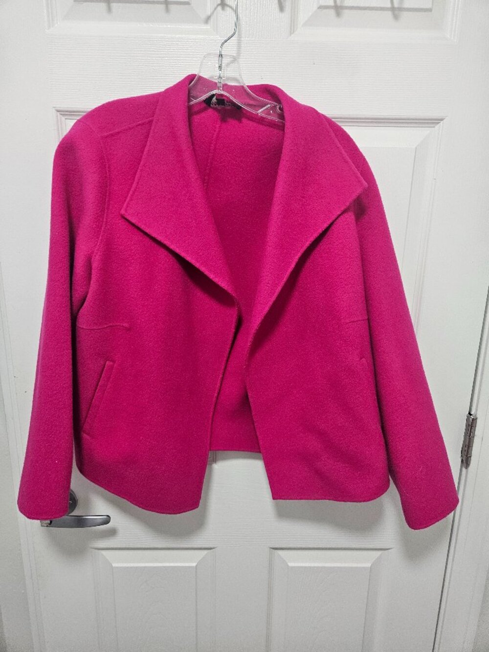 Talbot's Fuschia Boiled Wool BlendJacket Size 1XP classic preppy